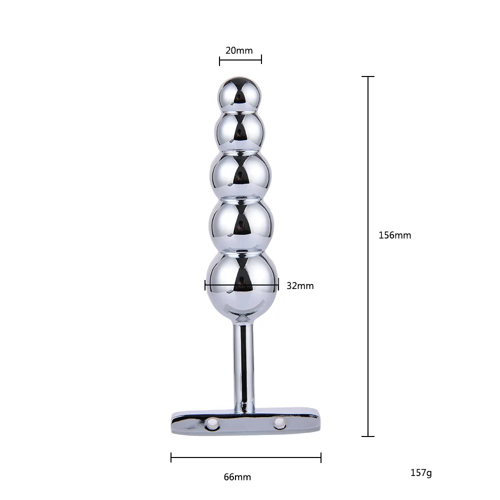 Anal Butt Plug Stainless Steel Beads Dildo Vagina G Spot Stimulator Backyard Adult Sex Toys for Women Men Gay Couple Masturbator (1)