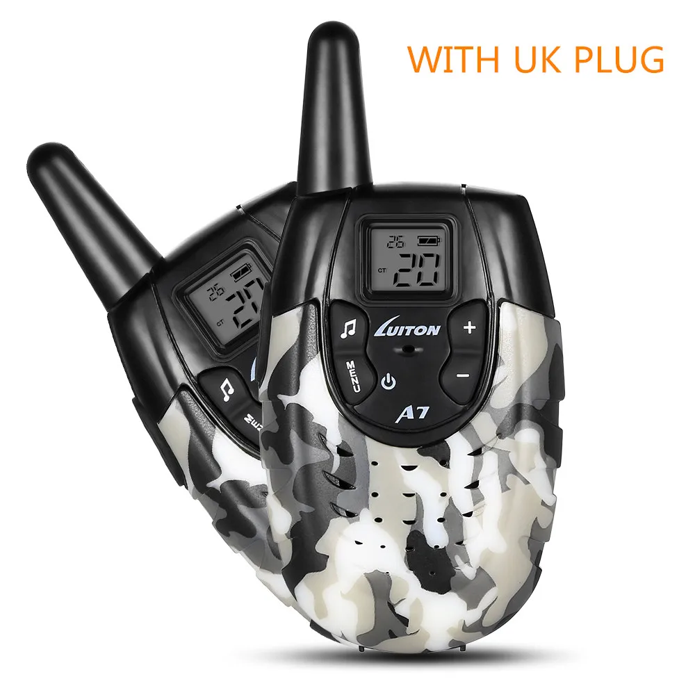 Пара рации Luiton A7 для детей - Color: Gray White UK PLUG