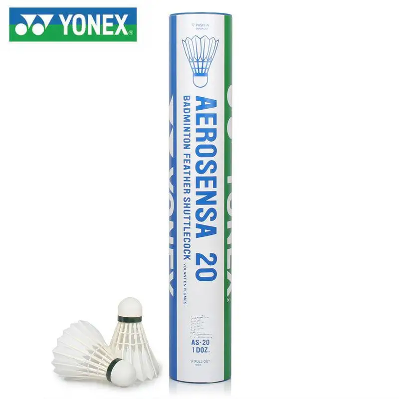 100 Original Yonex Aerosensa As 20/30 12pcs/tube Badminton Feather