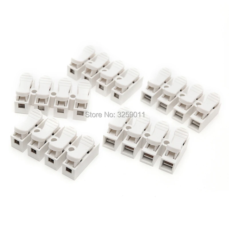 

1PCS CH-4 4 pin Spring Wire Connectors Electrical Cable Clamp Wiring Terminal Block Row Column Push Butt LED lamps