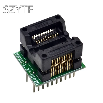 

Top Quality Chip programmer SOP20 + 5 1.27 wide body SOP8 adapter socket to DIP20