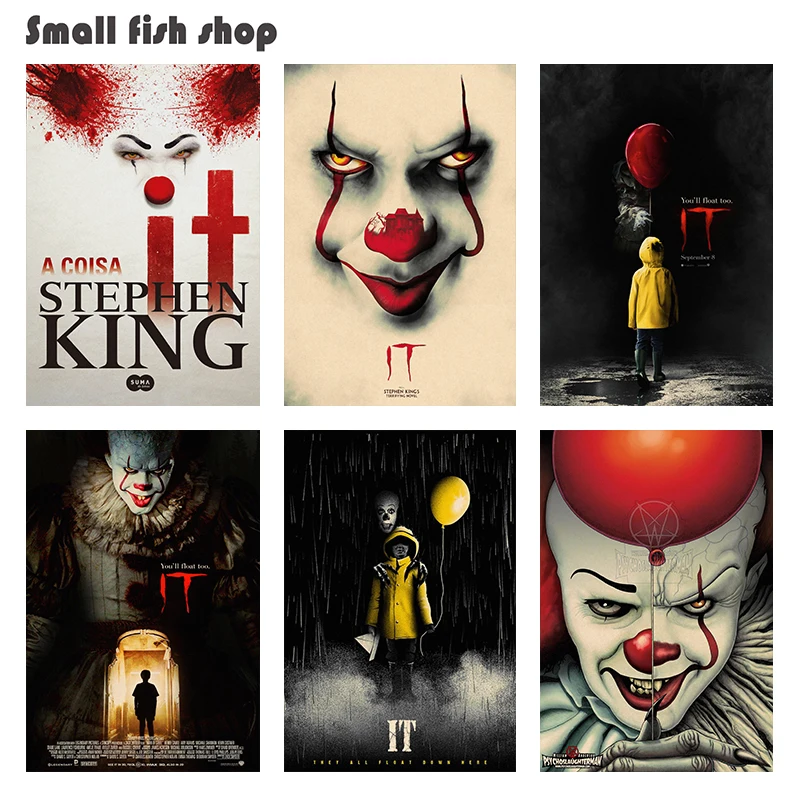 

Stephen King's It Home Furnishing decoration Kraft Movie Poster Drawing core Wall stickers