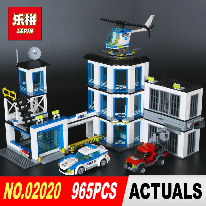 

Lepin 02020 965Pcs City Series The New Police Station Set Children Educational Building Blocks Bricks Boy Toys Model Gift 6014