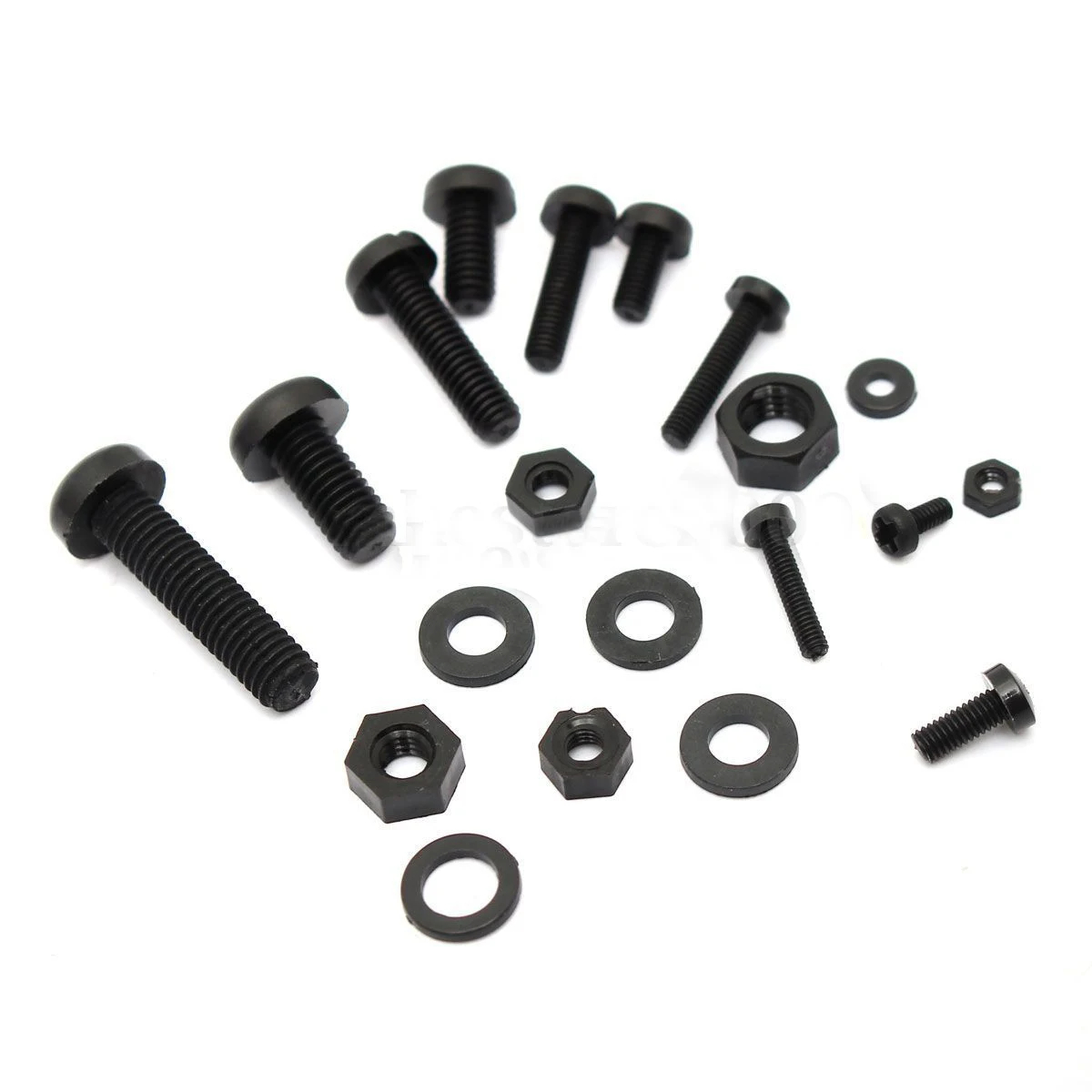

150Pcs M2 M2.5 M3 M4 M5 Nylon Hex Screw Bolt Nut Standoff Spacer Assortment Kit Black