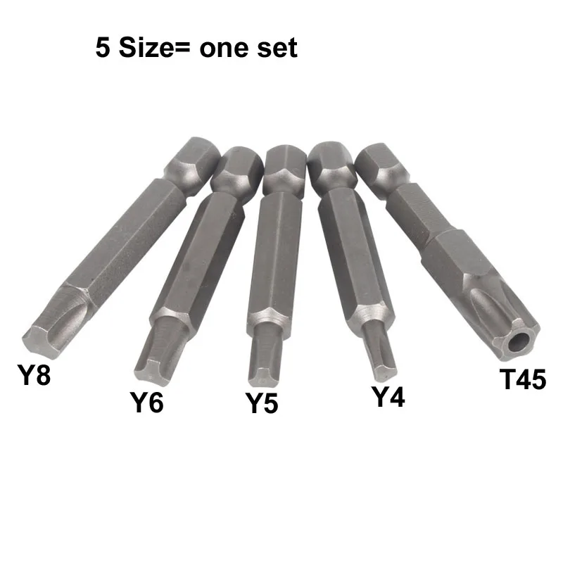 Buy 5pcs/set Y shaped Torx Screwdriver bits for