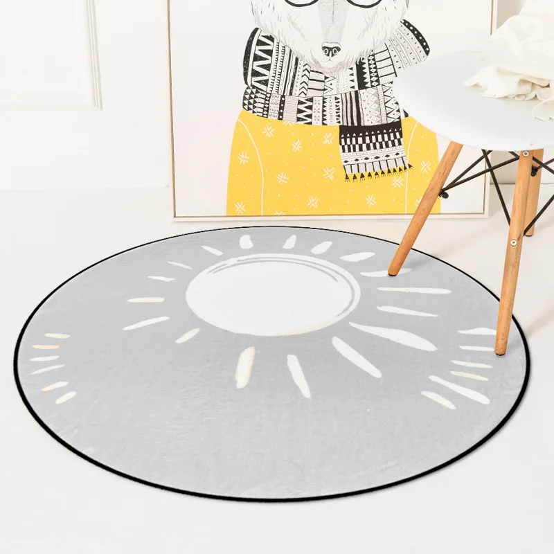 

The Nordic carpet the weather sun rugs Bedroom kids room round carpet computer chair mat area rug parlor tapete children mat