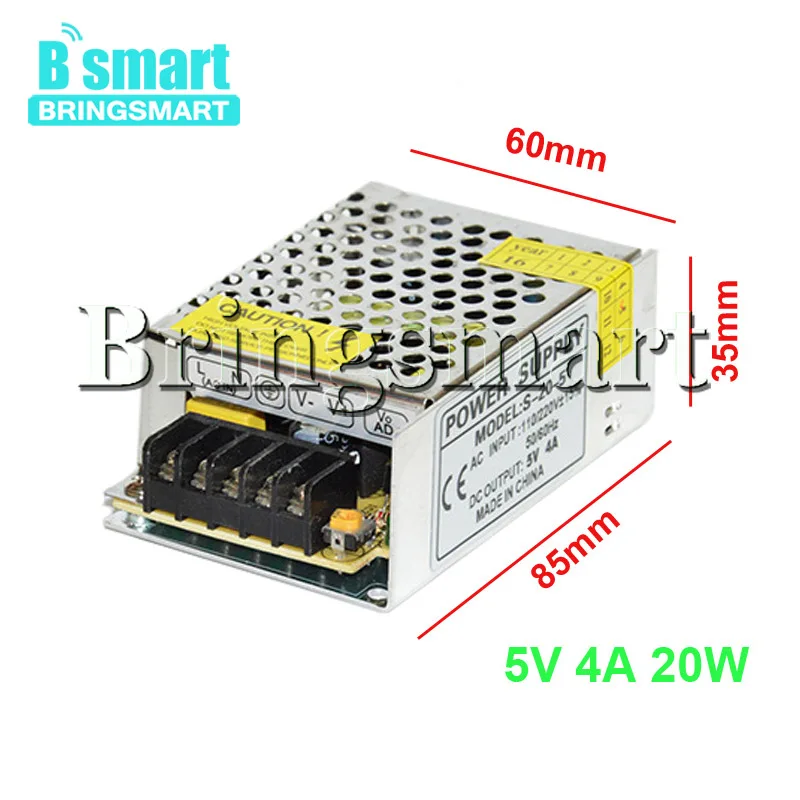 Bringsmart трансформатор DC питания 500 Вт 12 В 40A 5 в 10A адаптер Вход AC 110 220 выход