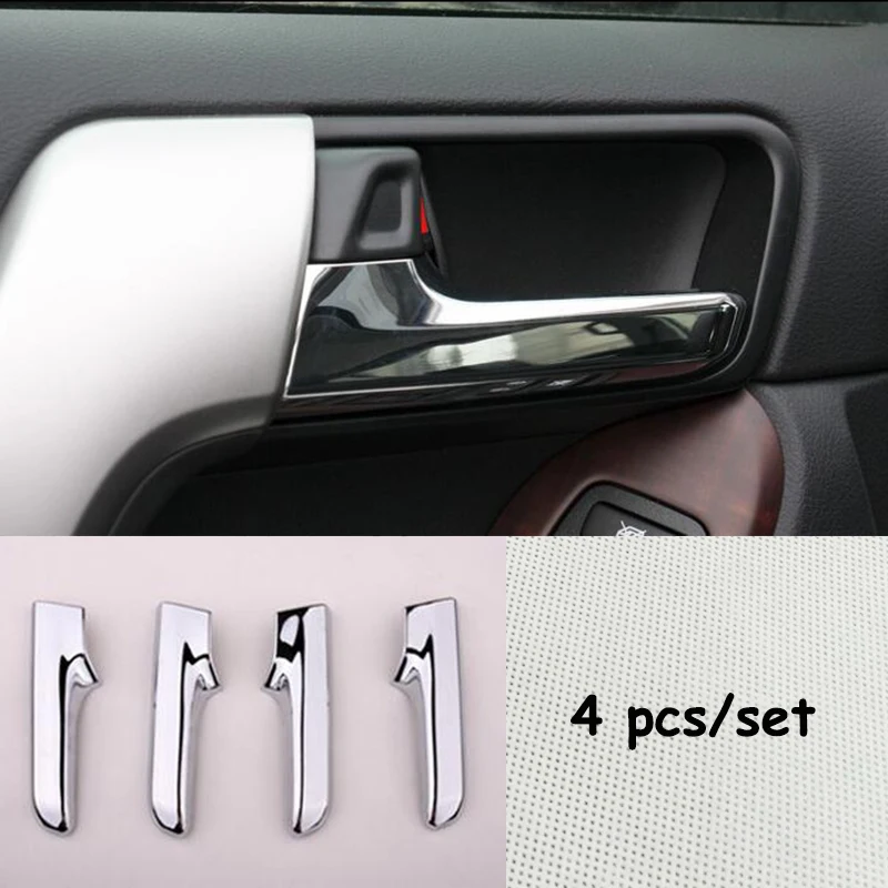 

For Toyota Land Cruiser Prado 2010-2017 ABS Chrome Car inner door handle protector frame Cover Trim Car Styling Accessories 4pcs