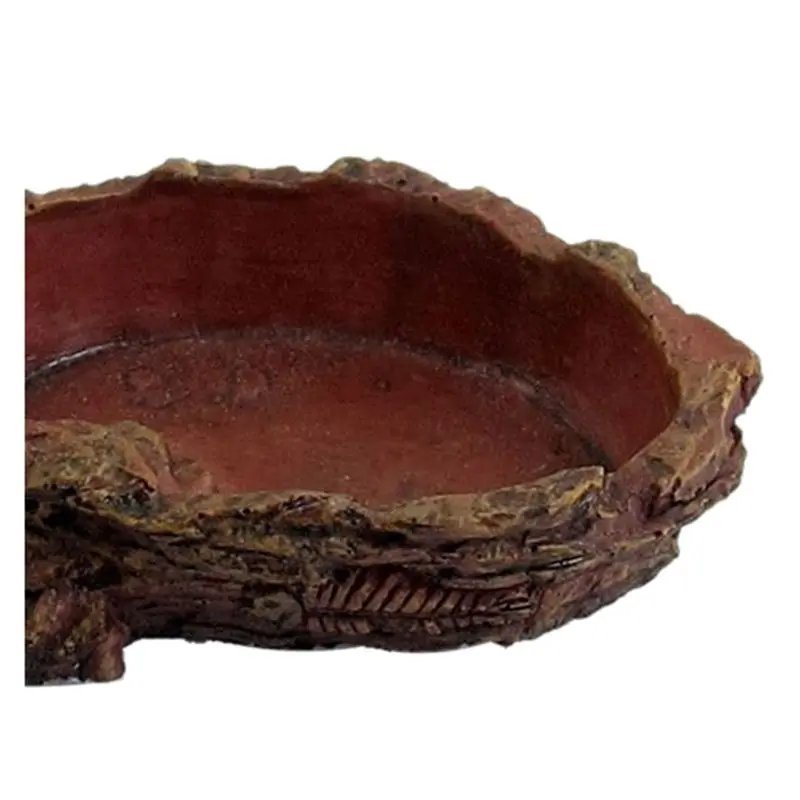 Кирпич красный овальной формы смолы бак рептилий блюдо чаша с травой