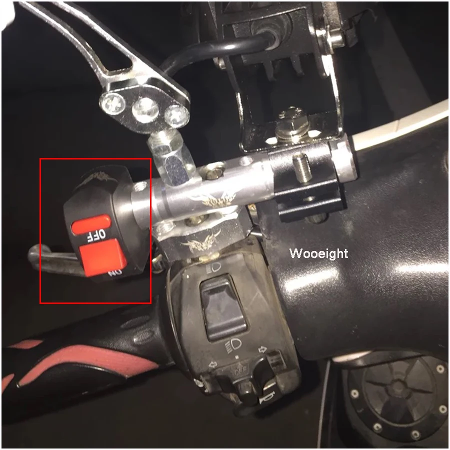 Wooeight Universal 3 Wires Motorcycle Switches ON-OFF Button Connector Moto Light Handlebar Fog Headlight Switch 12V DC  (4)