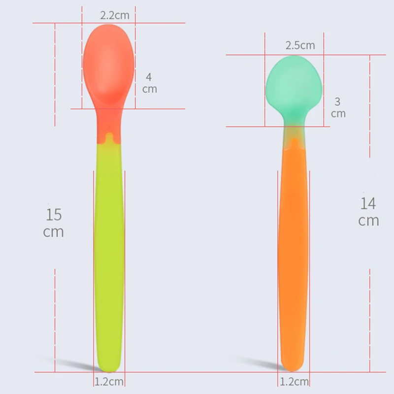 2 шт./компл. детские мягкие силиконовые Ложки Посуда Ложка для кормления посуда лучшие подарки