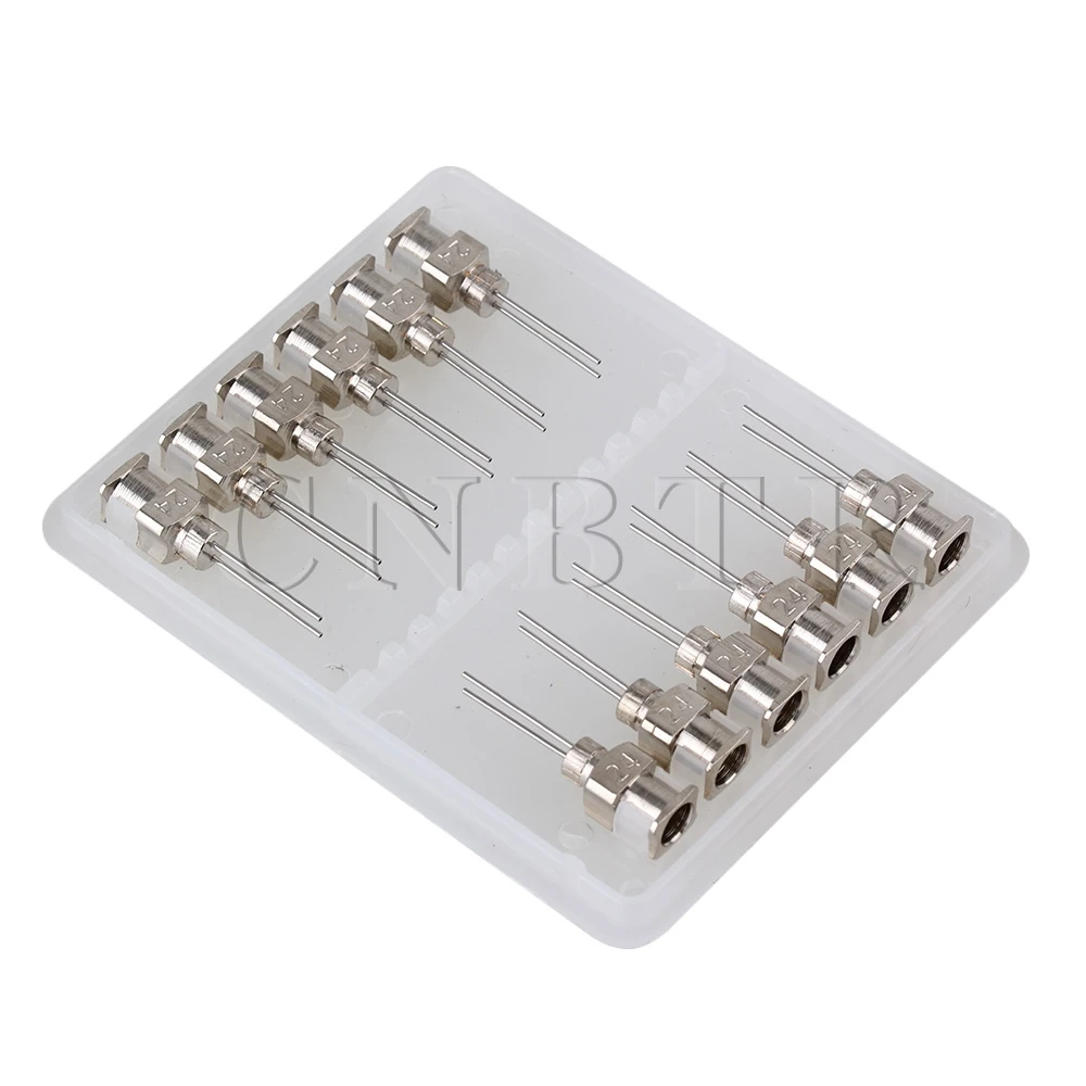 

CNBTR 12pcs Stainless Steel Industrial Syringe Dispensing Needle Double Tips 1/2" 24Ga