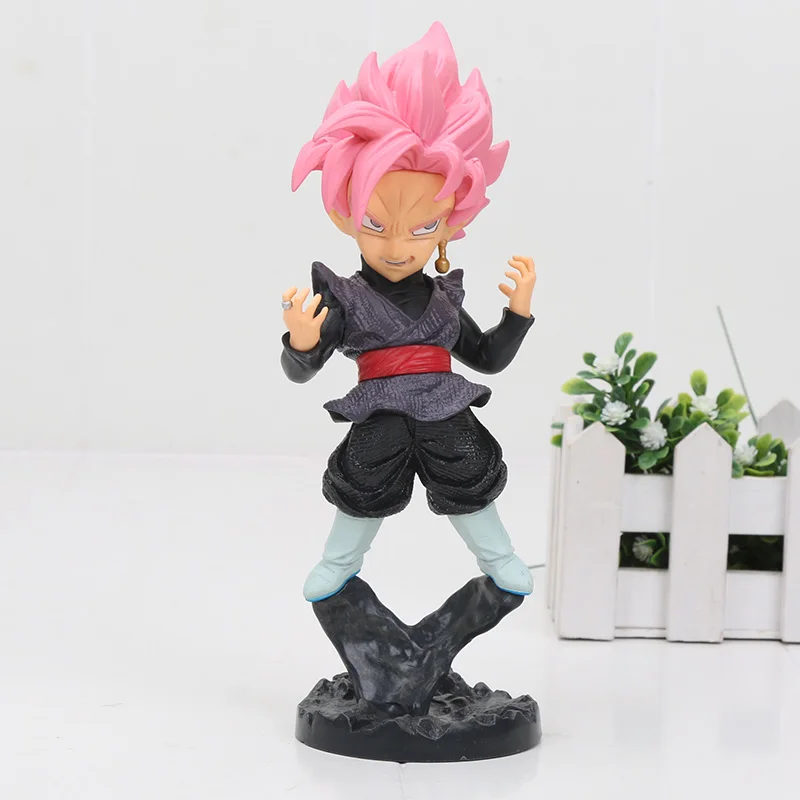 Dragon Ball Z Super Saiyan Rose Son Goku Black Pink Hair PVC Action Figure dragon ball z brinquedos Collectible Model Toy 18cm