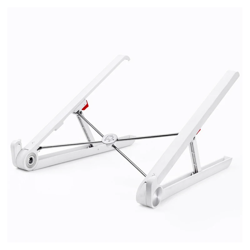 X1 Easy Foldable 11-15.6 Inch Laptop Holder Ultra Light Notebook Stand Portable Laptop Support - Color: White