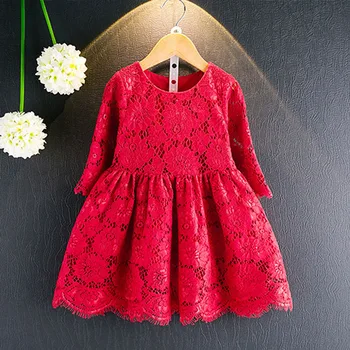 

girls dress 2019 New girls summer dress Style Sleeves Lace Hollow Princess Dress kids dresses for girls