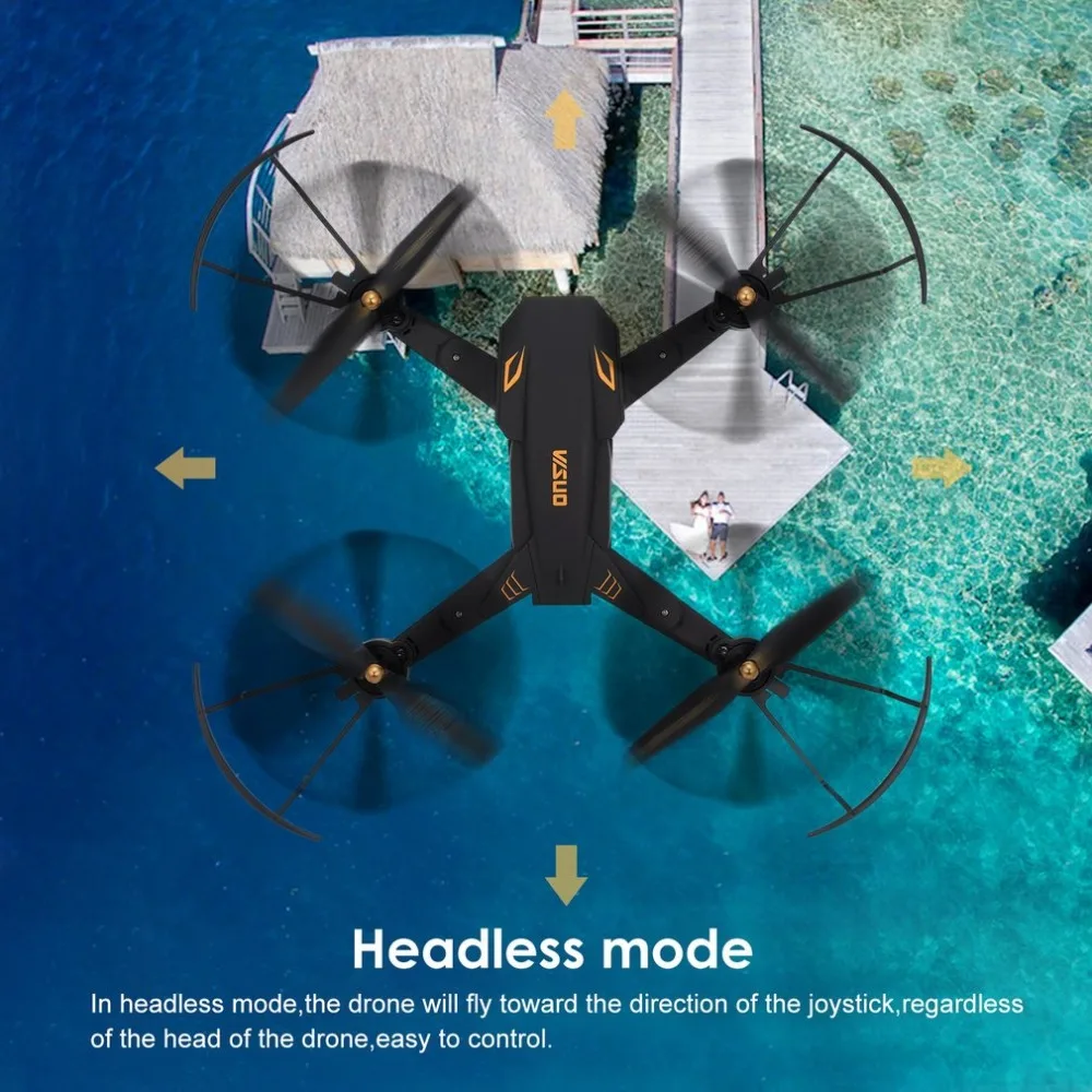 

VISUO XS809S RC Drone Wifi FPV Selfie Camera Altitude Hold Foldable Headless Mode One Key Return 3D Flip Quadcopter
