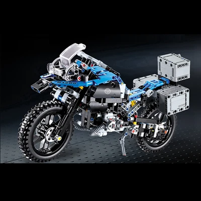 Совместимые технические внедорожные мотоциклы R1200 GS два цвета Модели Строительные блоки Blick игрушки для детей детский подарок - Цвет: 3369A