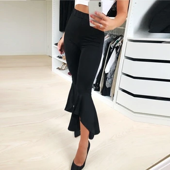

Fashion Womens Palazzo Pants High Waist Flare Pants Culottes Long Casual Trousers New