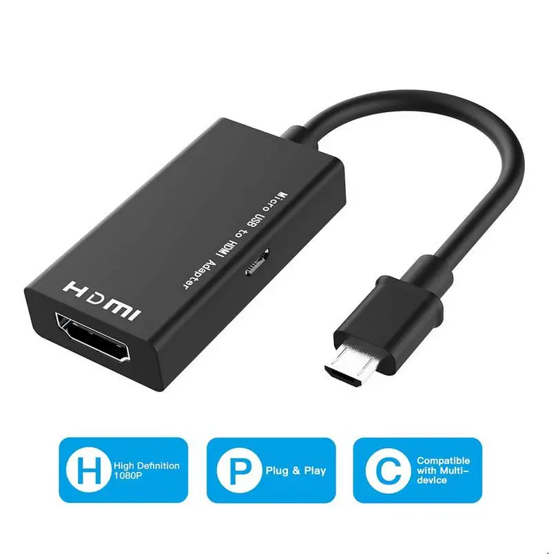 

Micro USB to HDMI TV HDTV 1080P MHL Adapter Cable Converters for Smart Andriod Phone Tablet