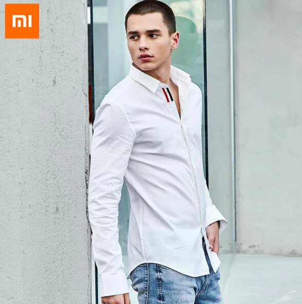 

Xiaomi Youpin Instant me Classic Colorblock Long Sleeve Shirt 100% cotton Yarn-dyed Sanded Oxford Stylish
