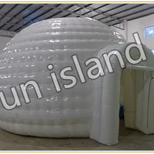 ПВХ дизайн надувной купол палатка с дверью для вечерние
