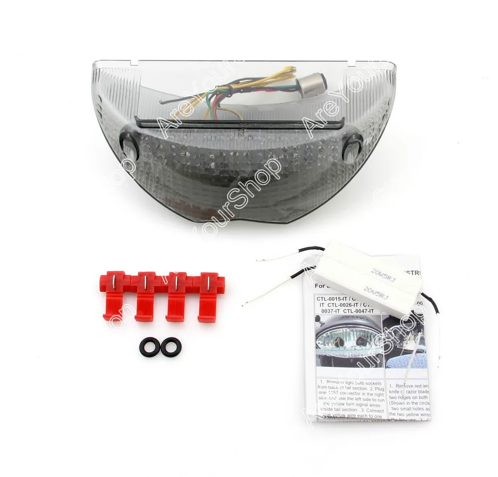 

Areyourshop For BMW F800R F800S F800ST 2007-2009 F650GS R1200GS LED Taillight+Turn Signals Smoke