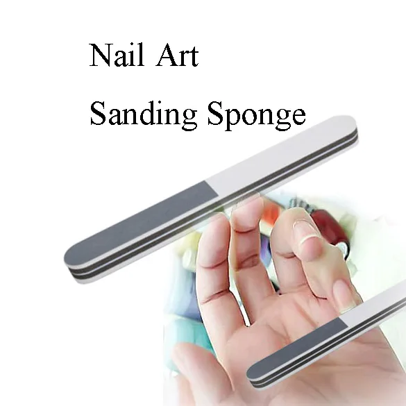 

Nail Art Sanding File Nail Tips Buffing Sandpaper Curve Manicure Makeup Tool