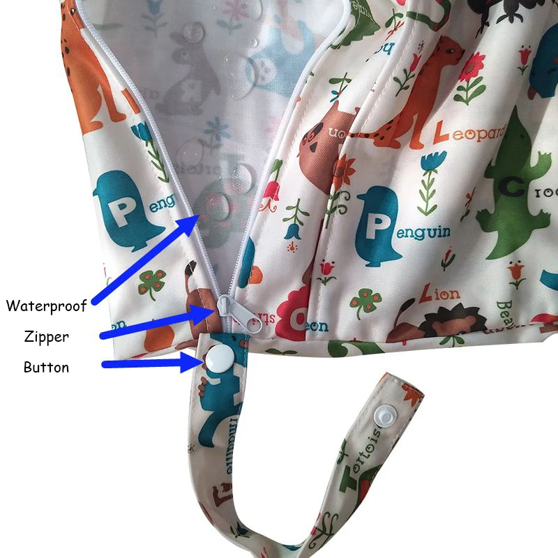1pc-30-40cm-Double-Pocket-Baby-Colth-Diaper-Nappy-Dry-Wet-Bag-Printed-Animal-PUL-Waterproof