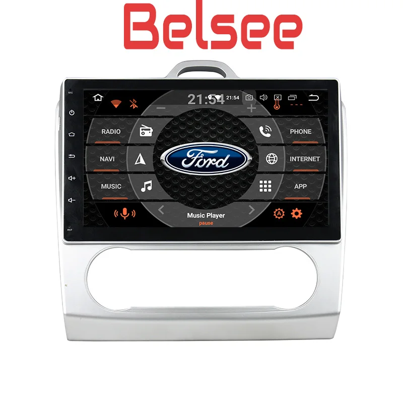 

Belsee 10.1 inch screen radio 2 din Android 8.0 head unit dvd gps navigation stereo audio HD for Ford Focus AT 2 3 mk2 2006-2011