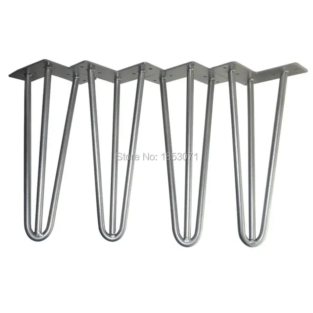 12 Metal Color Hairpin Legs Set Of 4 1 2 Steel Rod Heavy Duty 12 Metal Color Hairpin Legs Set Of 4 1 2 Steel