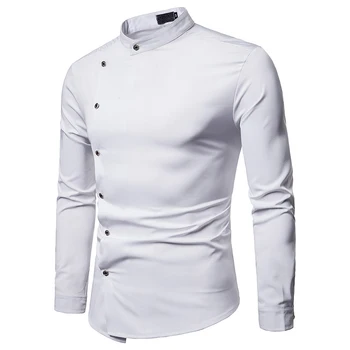 

Fashion Men's Shirts Slim Fit Men's Casual Shirts Long Sleeve Turn-Down Collar Formal Dress Shirts Men Clothes