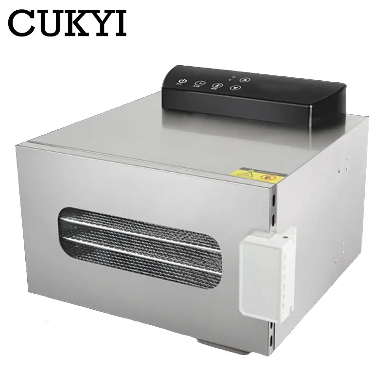 Deshidratador de 6 bandejas para alimentos CUKYI, deshidratador de aperitivos, secadora de frutas, vegetales, hierbas, carne, máquina de secado de acero inoxidable 110V 220V EU US - 3