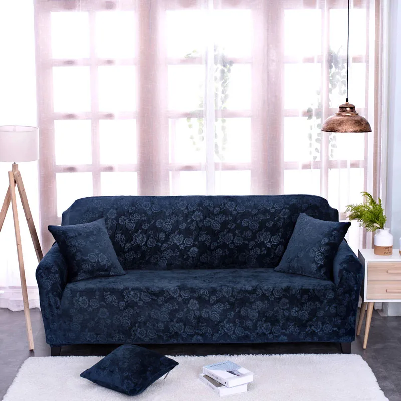 

High Quanlity Solid Color Sofa Cover Elastic Plush Sofa Slipcovers All-inclusive Couch Case for Different Shape Sofa Cover