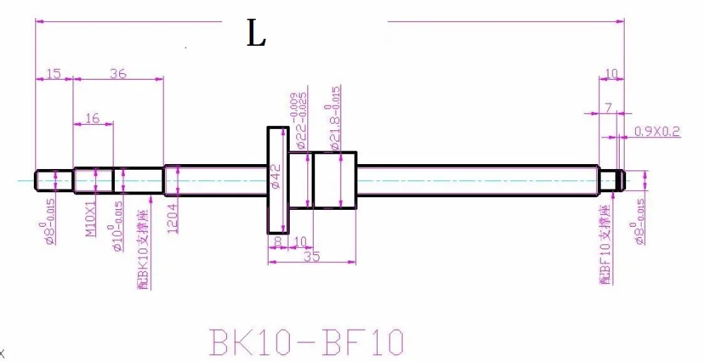 L200/250/300/350/400 мм проката ШВП C7 с 1204 1604 1610 2005 фланец, гайка BK/BF конец механической обработке CNC