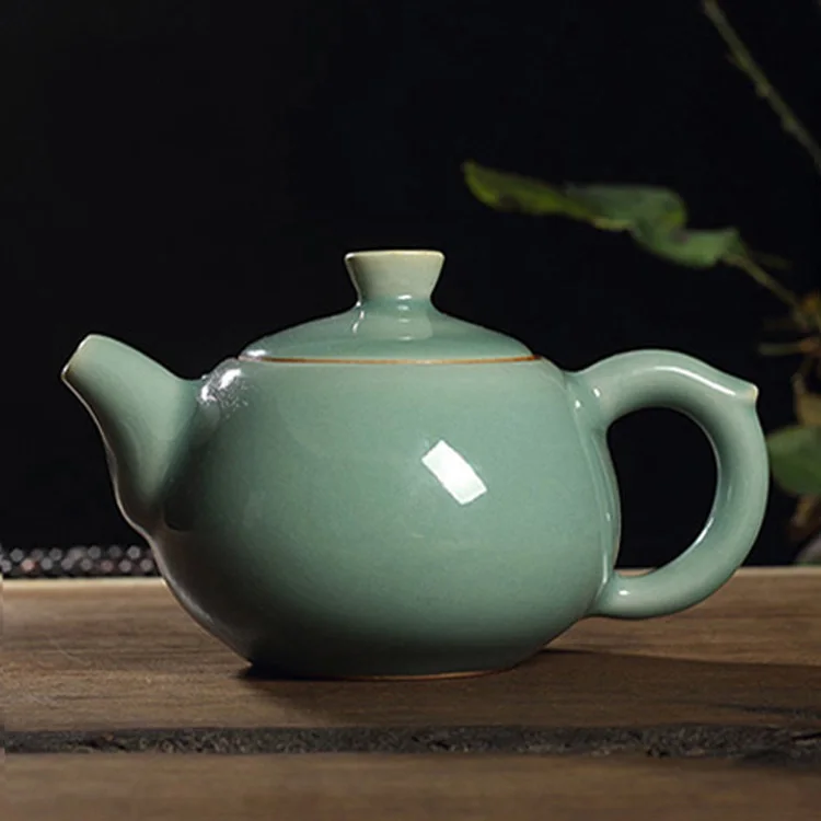 Celadon Clay Tea Pot Di Kiln Plums Classical Color Zhusha Ceramic Tea