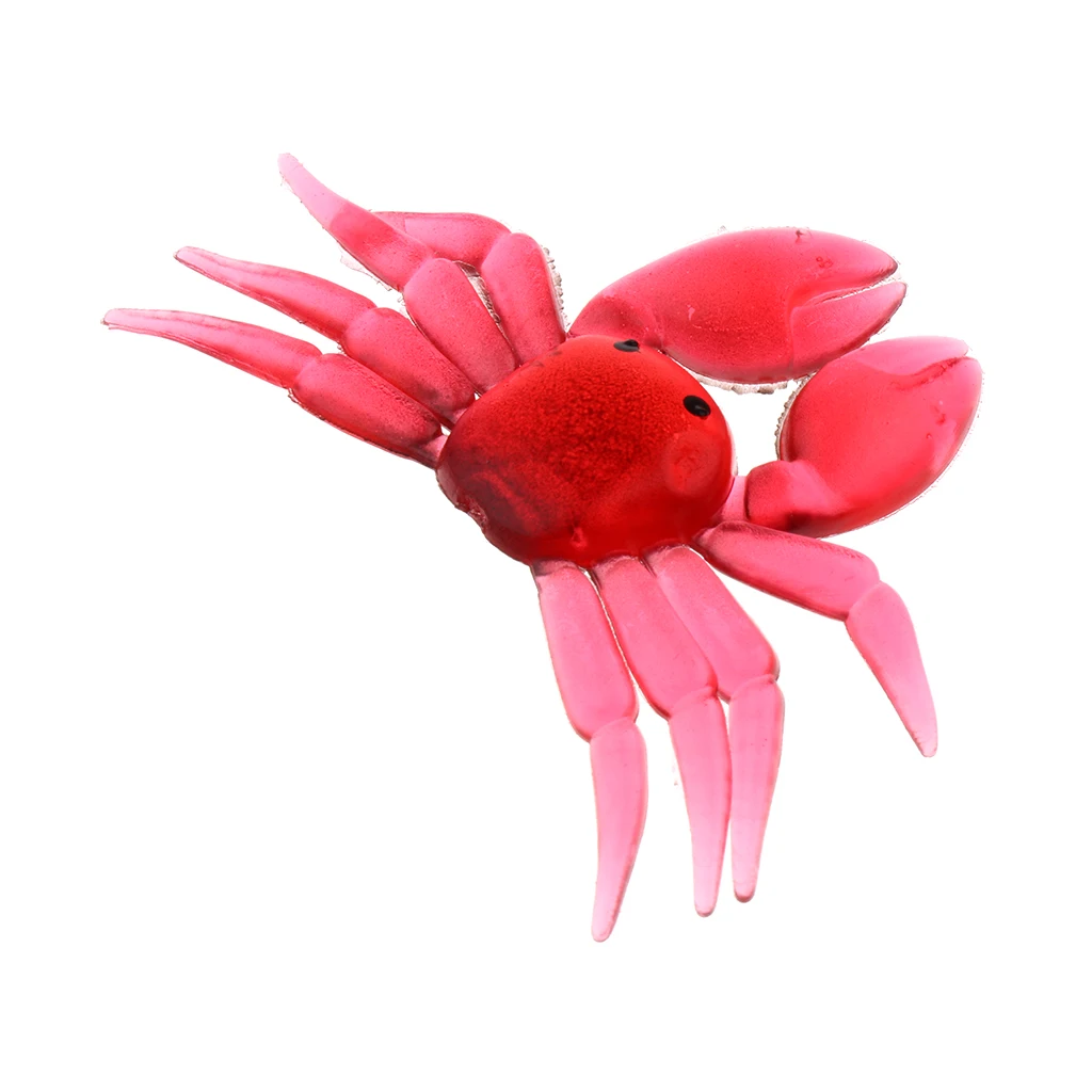 5 Pieces 3D Simulation Soft Crabs Fishing Bait Artificial Bait Superb Realistic Gliding Action Fishing Lures Hooks Tackle