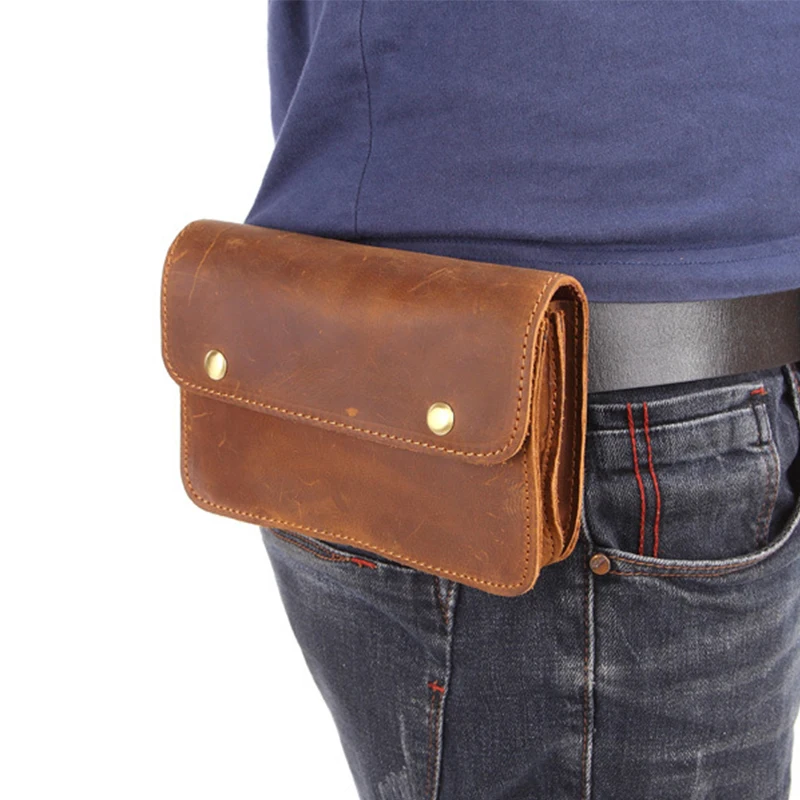 BISI GORO cow leather phone coin men waist bag fashion Wear belt pocket Multi-function heuptas heren outdoor Wear-resistant pack BISI GORO cow leather phone coin men waist bag fashion Wear belt pocket Multi-function heuptas heren outdoor Wear-resistant pack