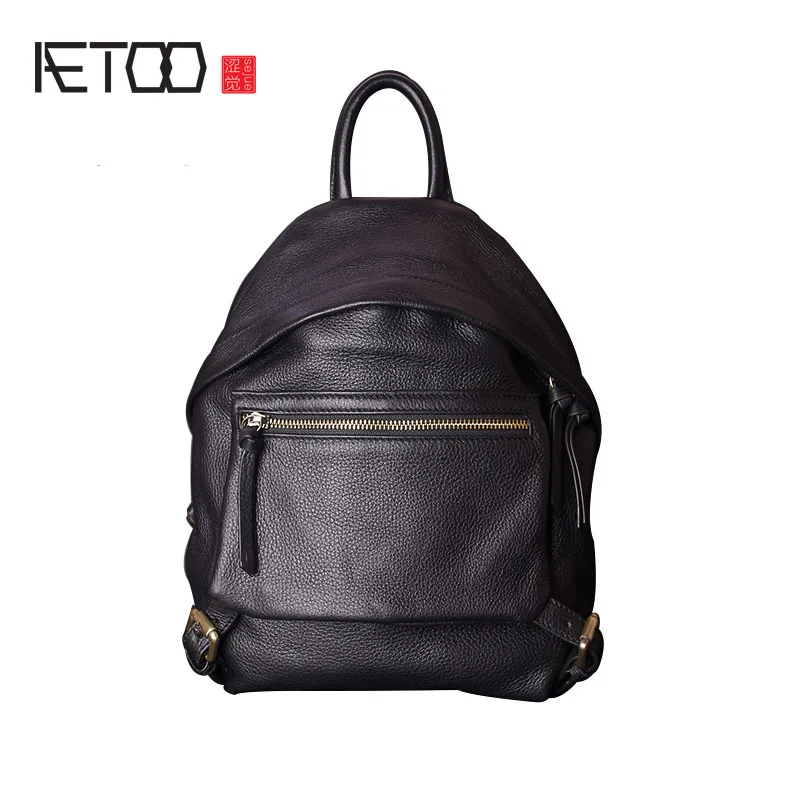 

AETOO The first layer of leather shoulder bag backpack new wave of new wild belt leather shoulder bag bag