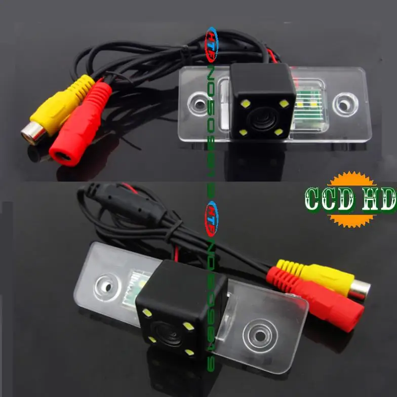 

ccd HD 4 LEDS Car rear parking Camera For SKODA ROOMSTER OCTAVIA TOUR FABIA Phaeton SUPERB golf Jetta Bora POLO wired wireless