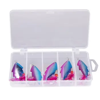

5pcs/bag Mixed Colors Fishing Lures Spoon Bait Set Metal Lure Kit Sequins DD Fishing Lure with box