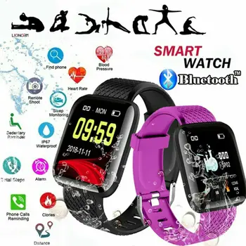 

116 Plus Smart Watch Blood Pressure Oxygen Heart Rate Monitor Message Push Smart Bracelet IP67 Waterproof Men Women Smart band