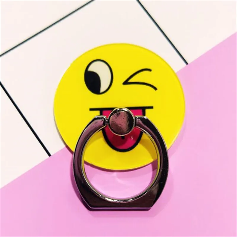 UVR Cute Cartoon Smiley face Finger Ring Mobile Phone Smartphone Stand Holder For iPhone X 8 7 6 Plus IPAD Car Mount For Samsung UVR Cute Cartoon Smiley face Finger Ring Mobile Phone Smartphone Stand Holder For iPhone X 8 7 6 Plus IPAD Car Mount For Samsung