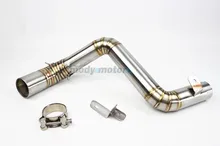 Mgod motorcycle parts down Link Mid Pipe Stainless Steel Motorbike Middle Pipe Connect Pipe for KTM Duke 200/390