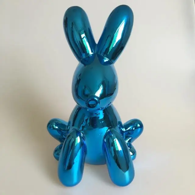 Синий металлический шар животные кролик денежный ящик Кролик Фигурка