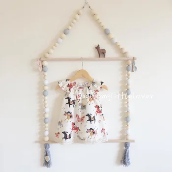 

Wood hanger for baby kids cloth kids birthday Children'd day gift baby room cute decoration