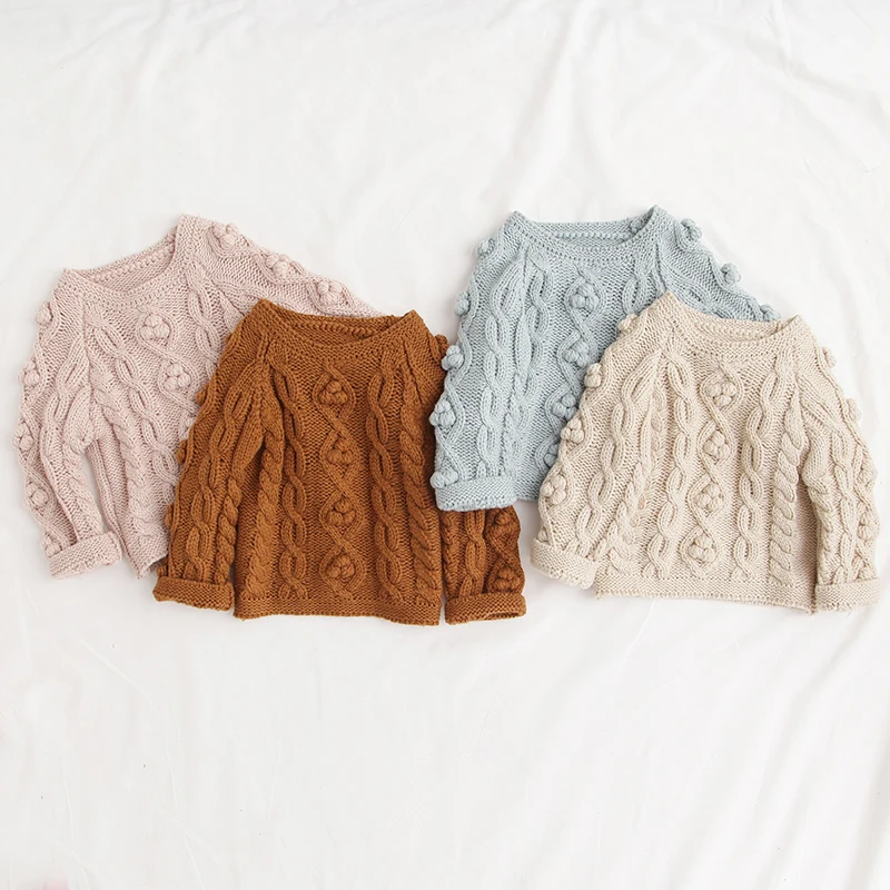 

Children Sweaters Girls Pullover Knitted Coat Spring Baby Sweaters Clothing Knit Pattern Infant Casual Toddler Tops Long Sleeve