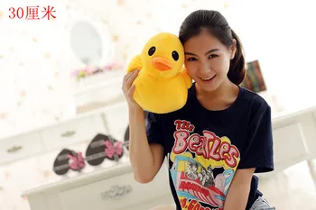 

cute yellow duck plush toy lovely duck doll pillow birthday gift about 30cm