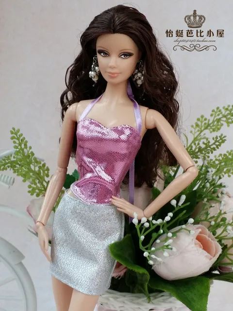 Genuine Original For Barbie Doll Clothes Clothing Authentic Barbie6 Divided Skirt Fashion Dress