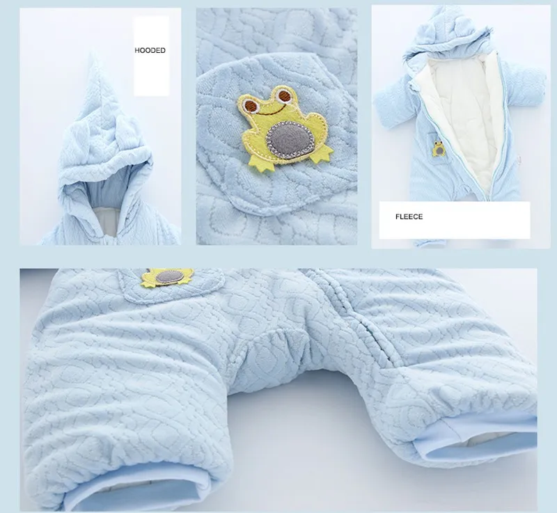 COOTELILI Winter Fleece Velvet Newborn Baby Clothes 100% COTTON Warm Infant Clothing Baby Boys Girls Rompers Baby Costume  (6)