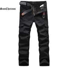 Новинка года Высокое качество ветрозащитный камуфляж Штаны осень-зима Для мужчин брюки Спортивная дышащая дополнительно плотные штаны